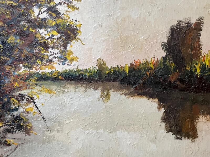 Riverlandscape ( oil on canvas )