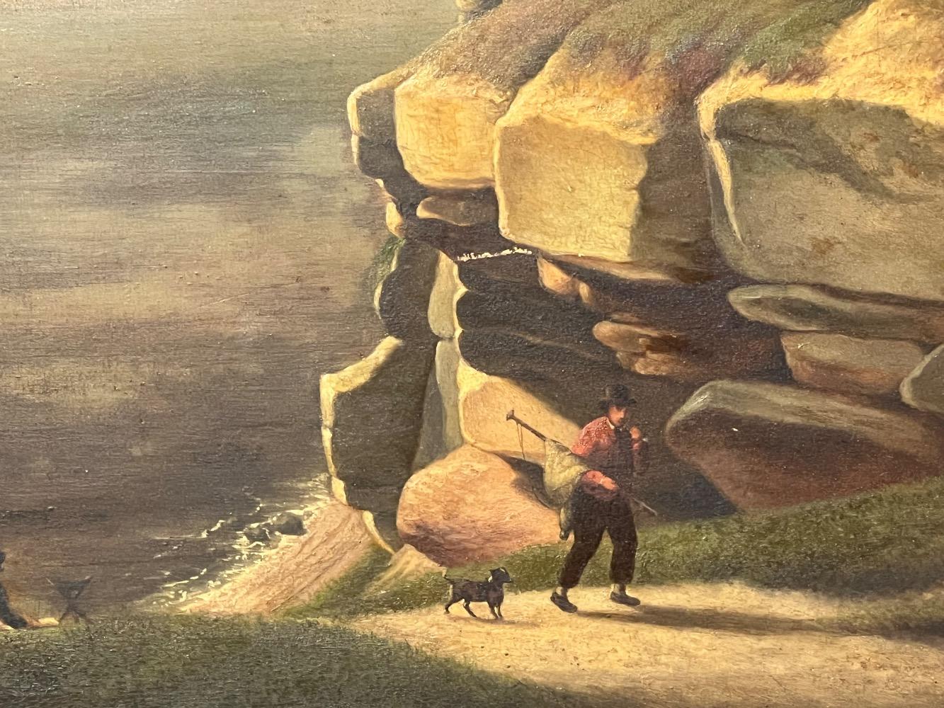 The daily life at the sea ( oil on panel )