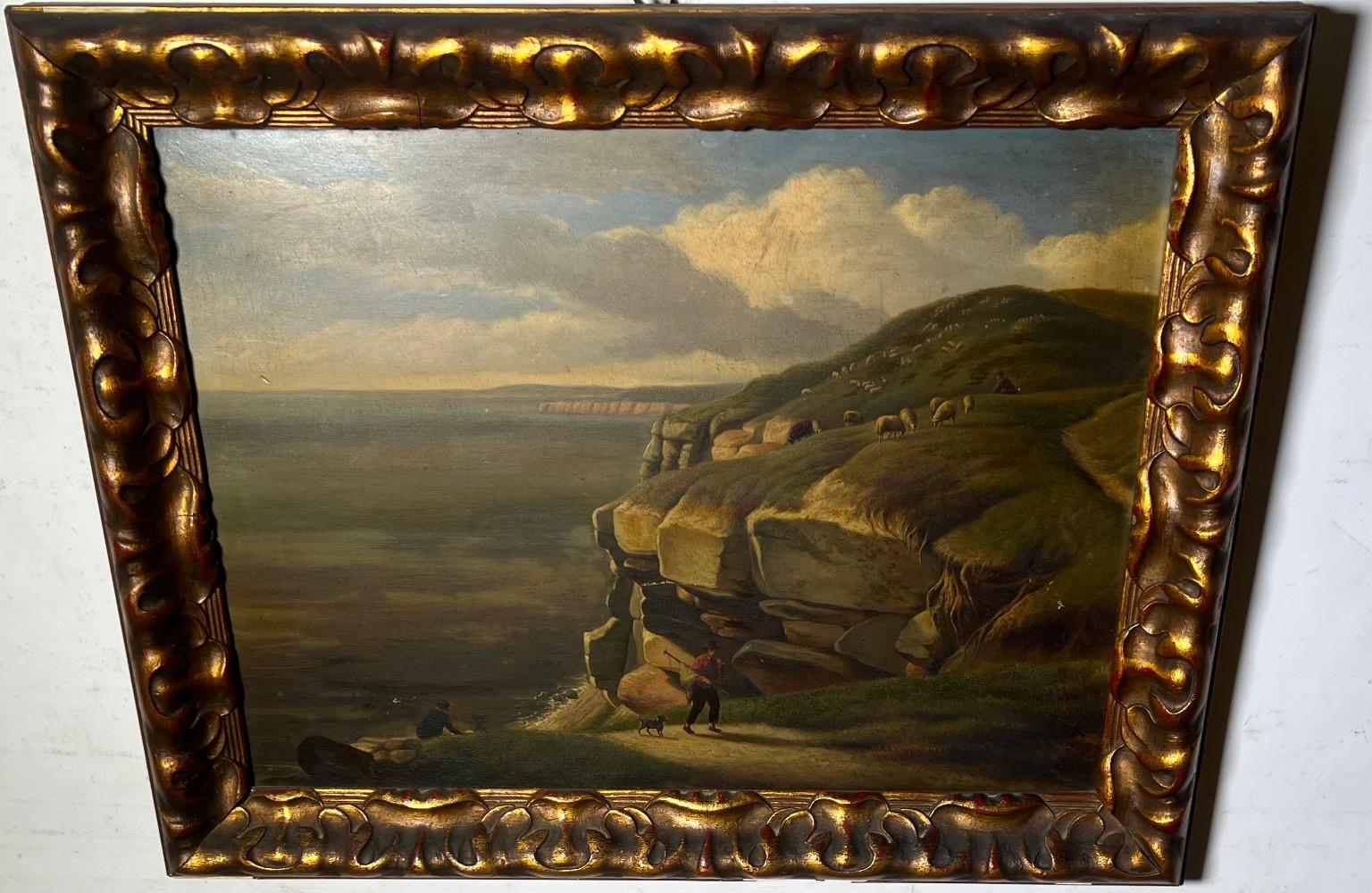 The daily life at the sea ( oil on panel )