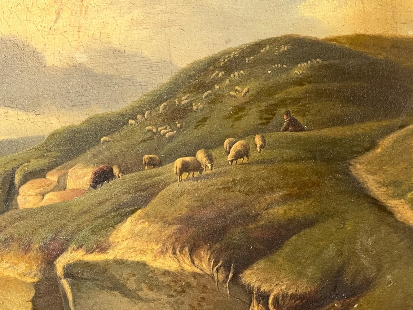 The daily life at the sea ( oil on panel )