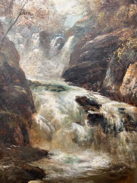 The waterfall ( oil on canvas )