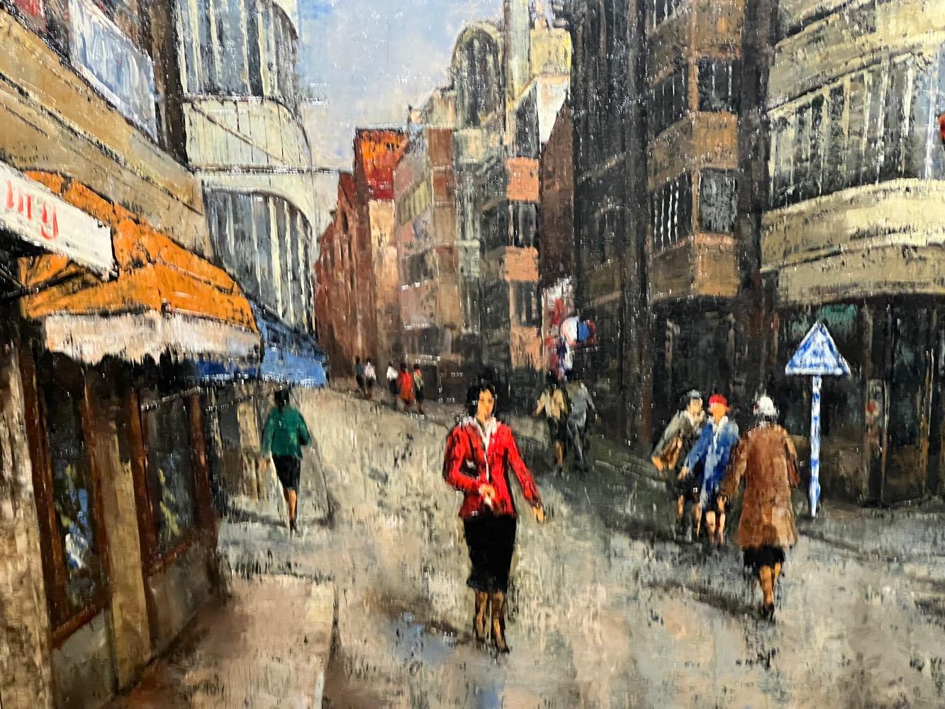 Shopping ( in Ostend ) ( oil on canvas )