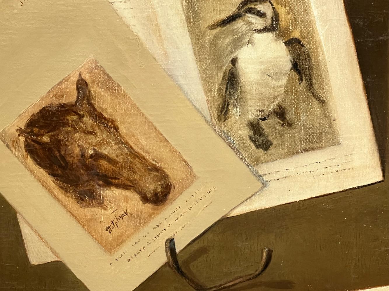 Stillife in the artist studio ( oil on canvas )