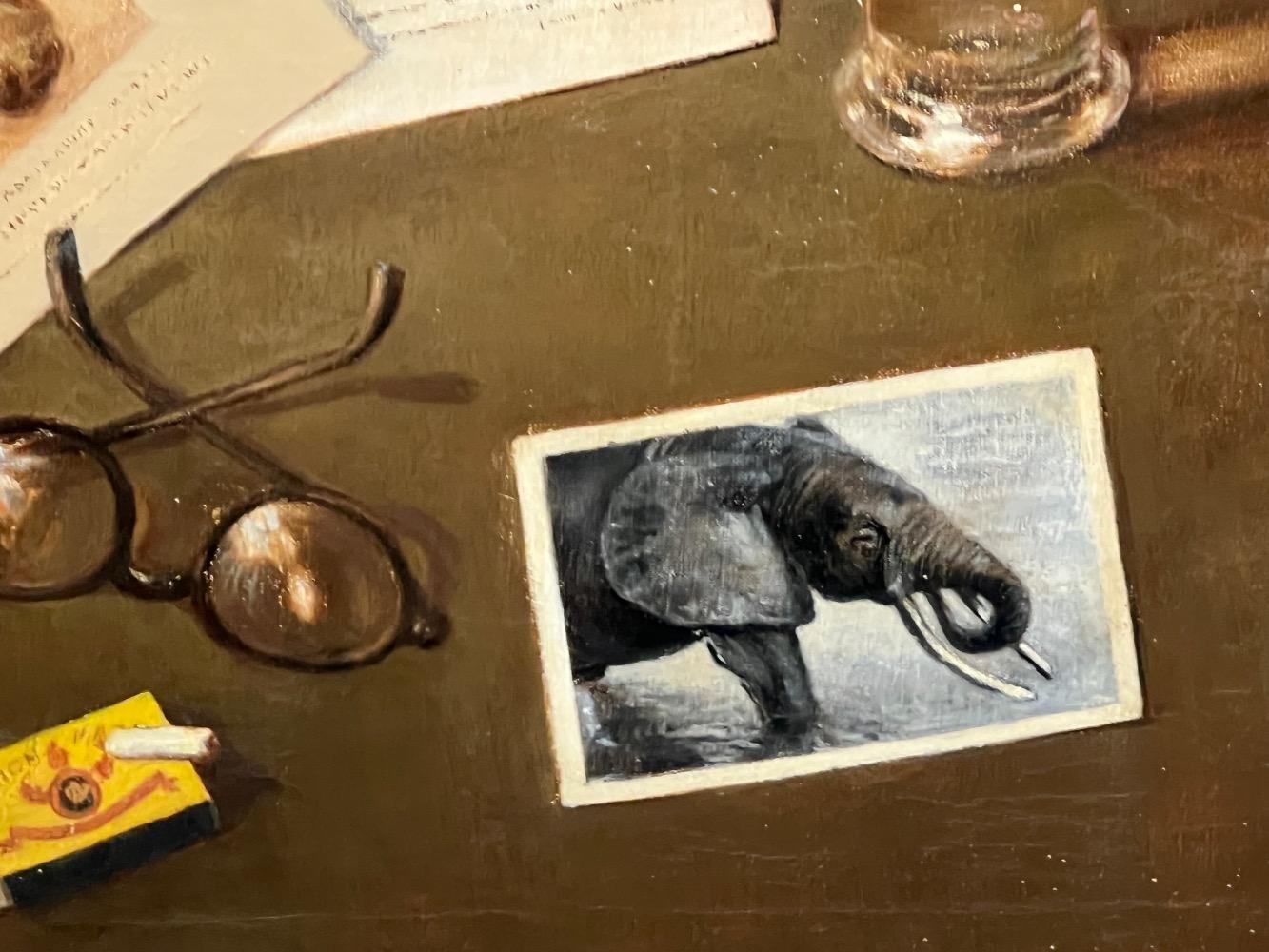 Stillife in the artist studio ( oil on canvas )
