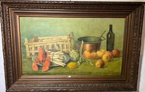 Stillife with a lobster   ( oil on canvas )