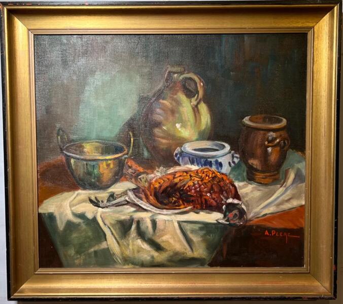 Stillife with a pheasant ( oil on canvas )