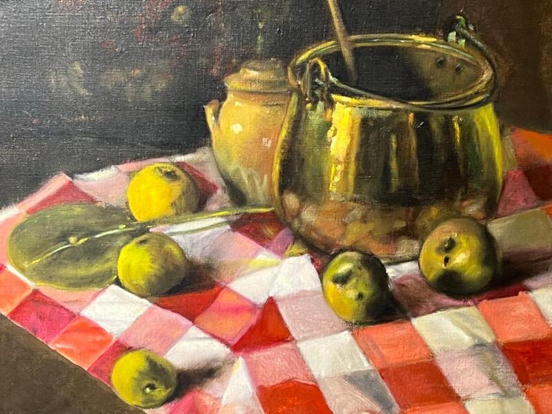 Stillife with apples ( oil on canvas )