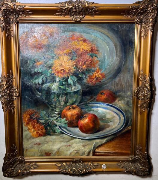 Stillife with apples ( oil on canvas )