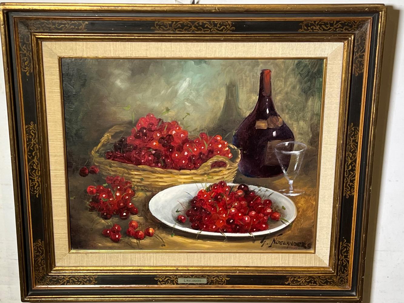 Stillife with cherries ( oil on canvas)