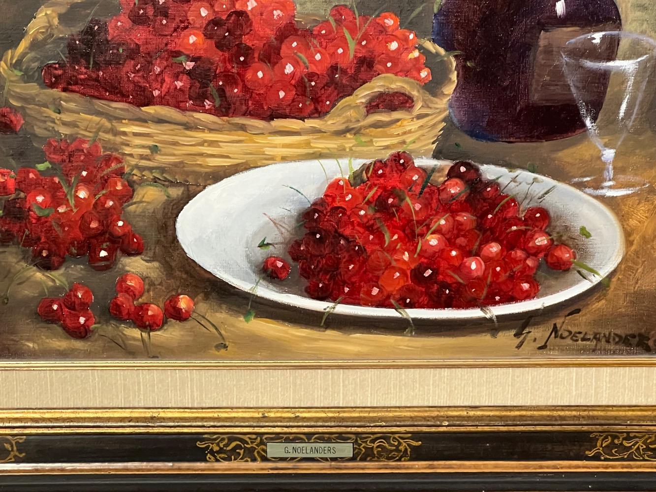 Stillife with cherries ( oil on canvas)