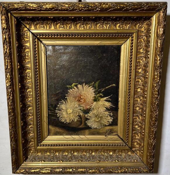 Stillife with flowers ( oil on canvas )