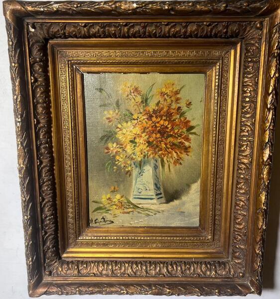 Stillife with flowers ( oil on canvas )