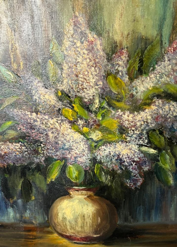 Stillife with flowers ( oil on canvas )