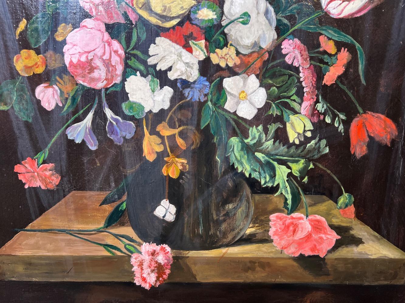 Stillife with flowers ( oil on canvas)