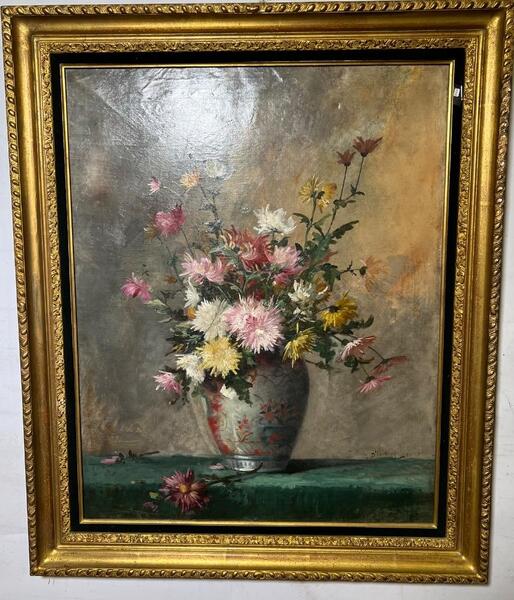 Stillife with flowers ( oil on canvas)