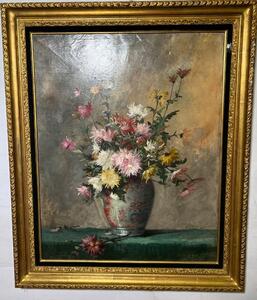Stillife with flowers ( oil on canvas)