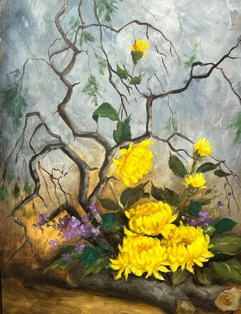 Stillife with flowers ( oil on canvas)