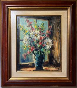 Stillife with flowers ( oil on panel )