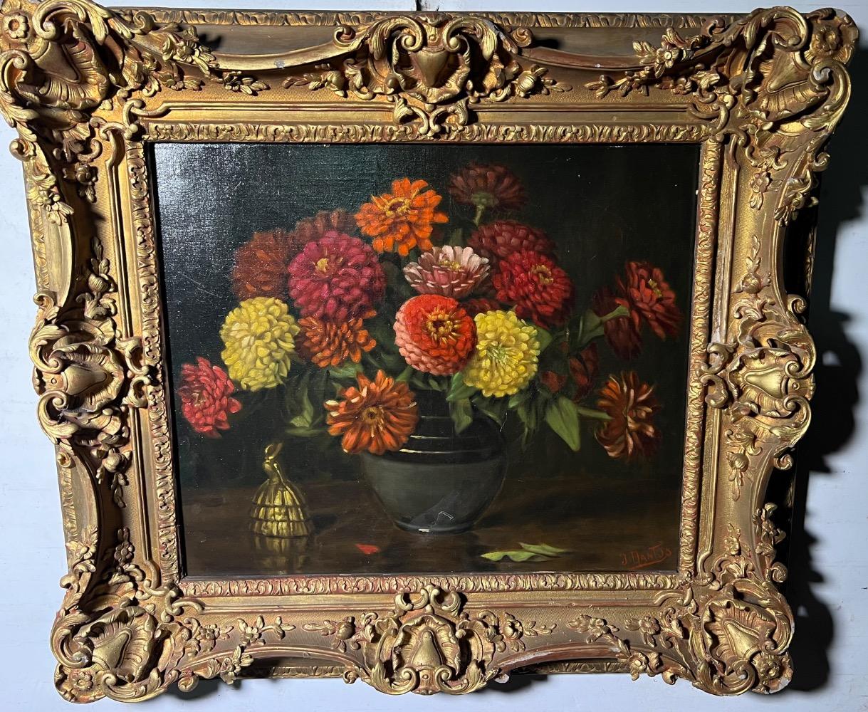 Stillife with flowers ( oiling canvas)