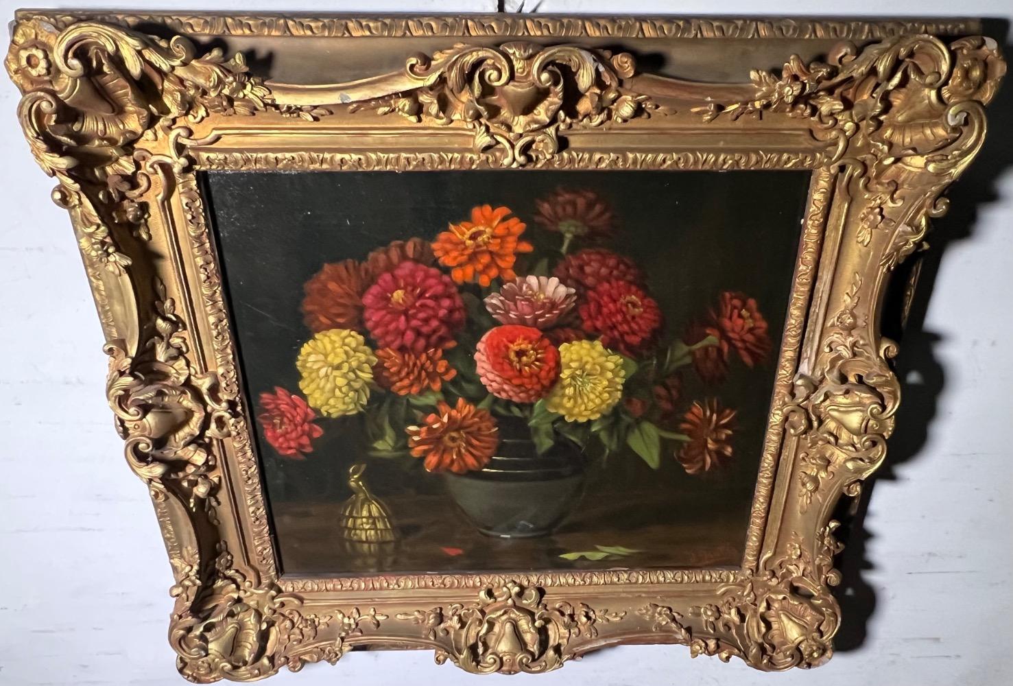 Stillife with flowers ( oiling canvas)