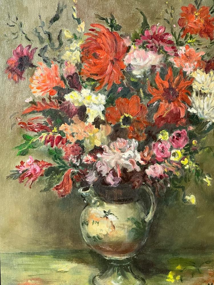 Stillife with flowers ( oil on board)