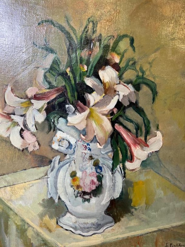 Stillife with flowers ( oil on canvas )