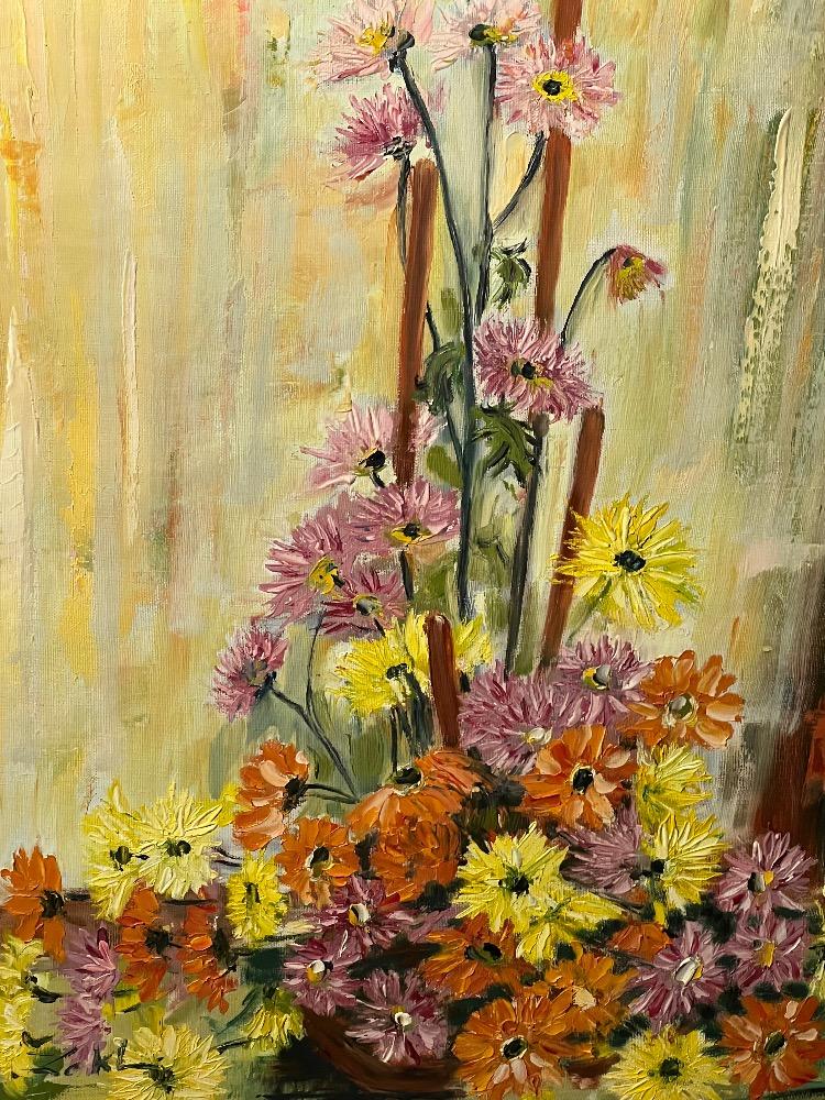 Stillife with flowers ( oil on canvas )