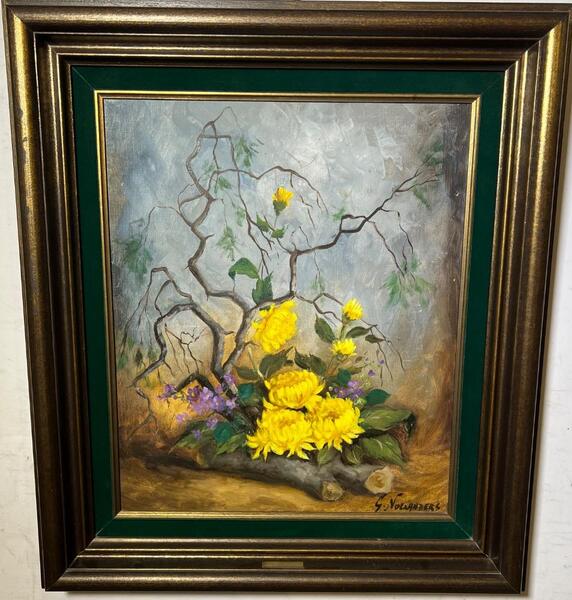 Stillife with flowers ( oil on canvas)