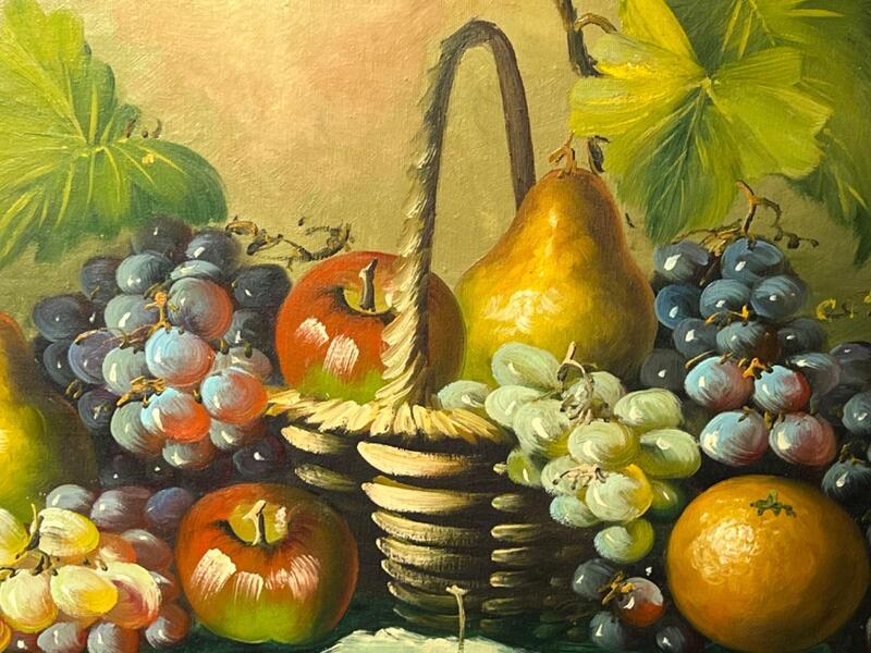 Stillife with fruit. ( oil on canvas)