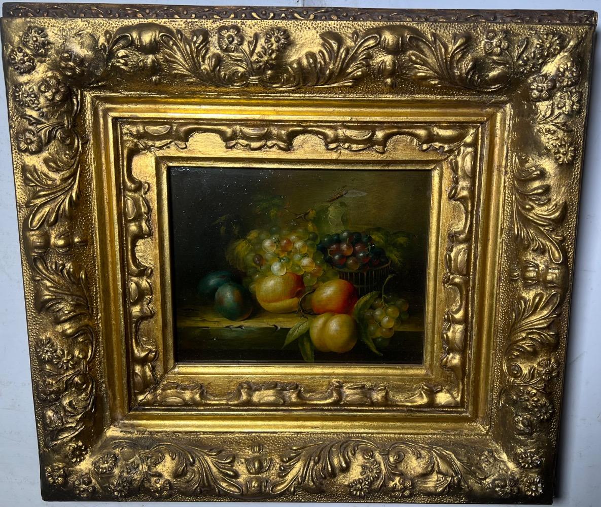 Stillife with fruit ( oil on panel )