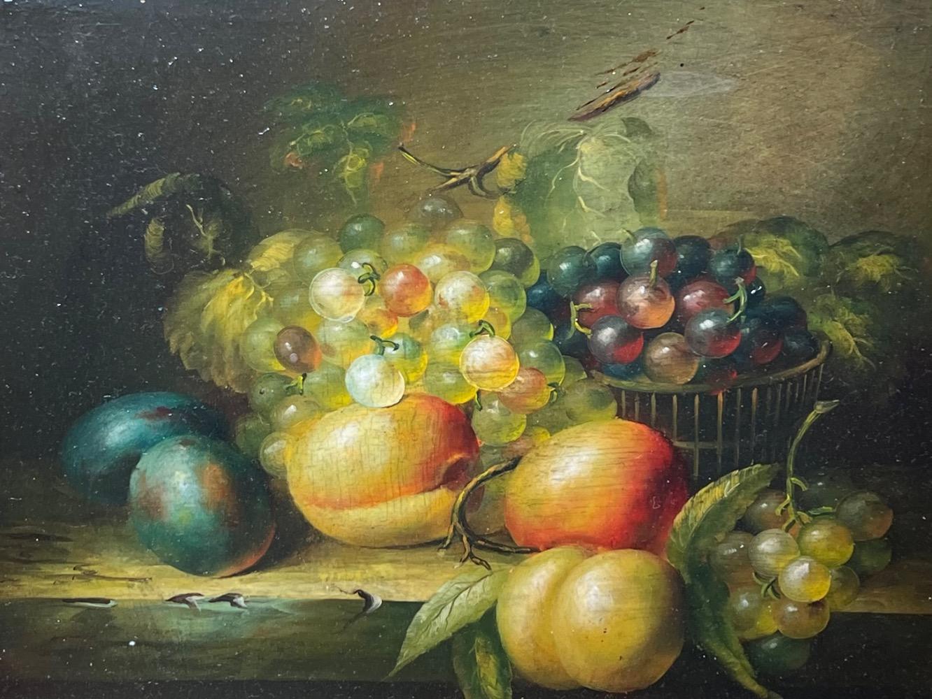 Stillife with fruit ( oil on panel )