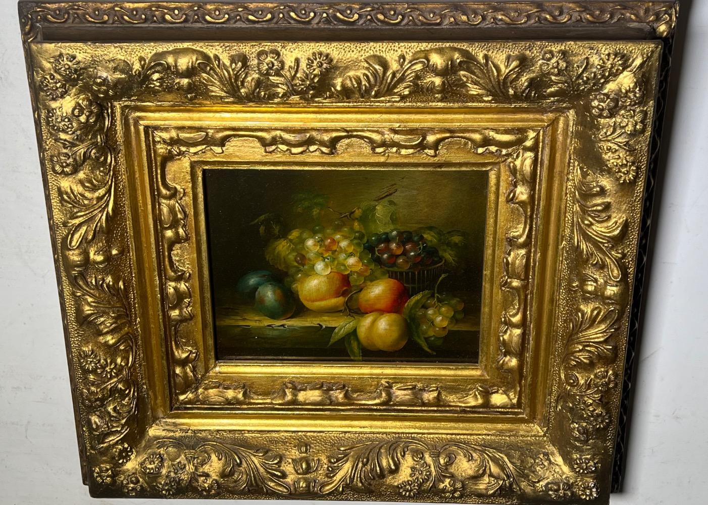 Stillife with fruit ( oil on panel )