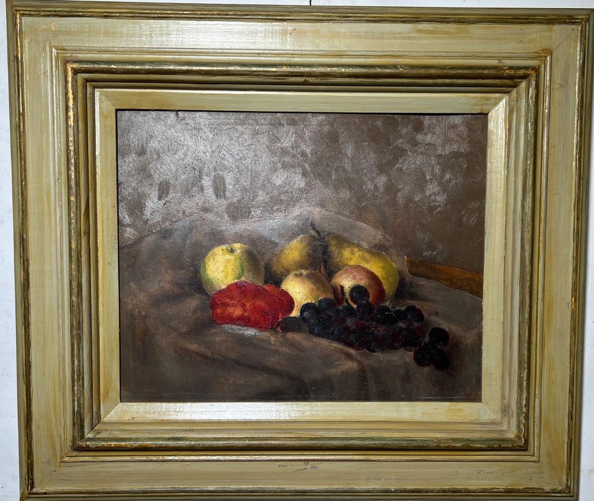 Stillife with fruit ( oil on paper )