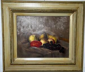 Stillife with fruit ( oil on paper )