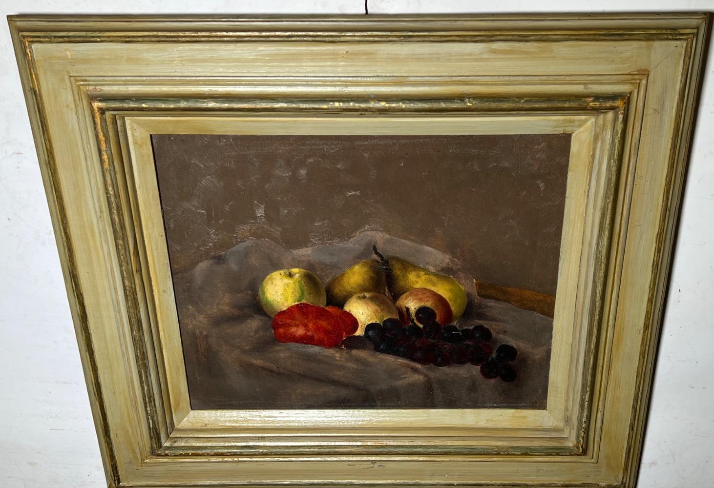 Stillife with fruit ( oil on paper )