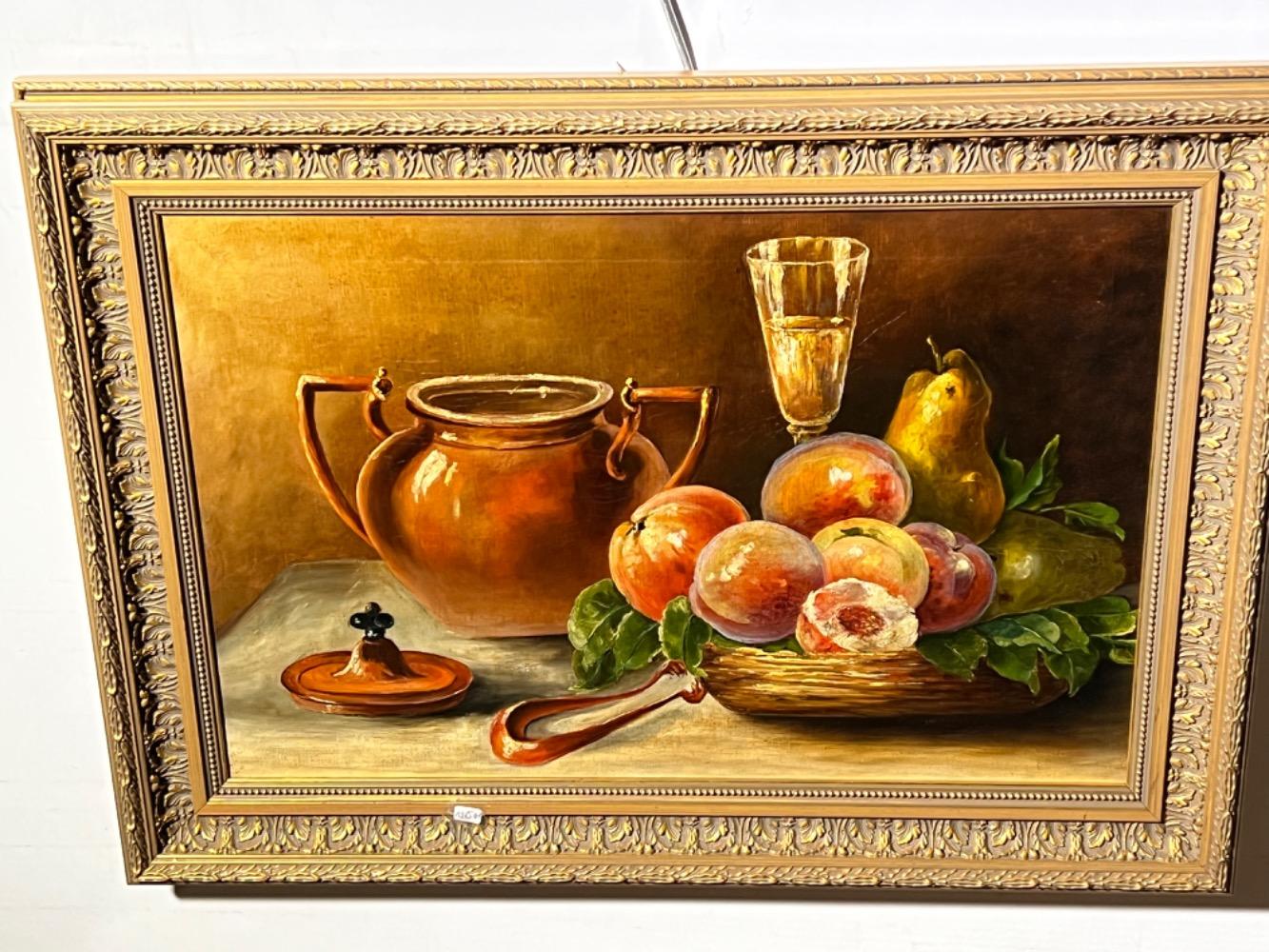 Stillife with fruit ( oil on canvas )