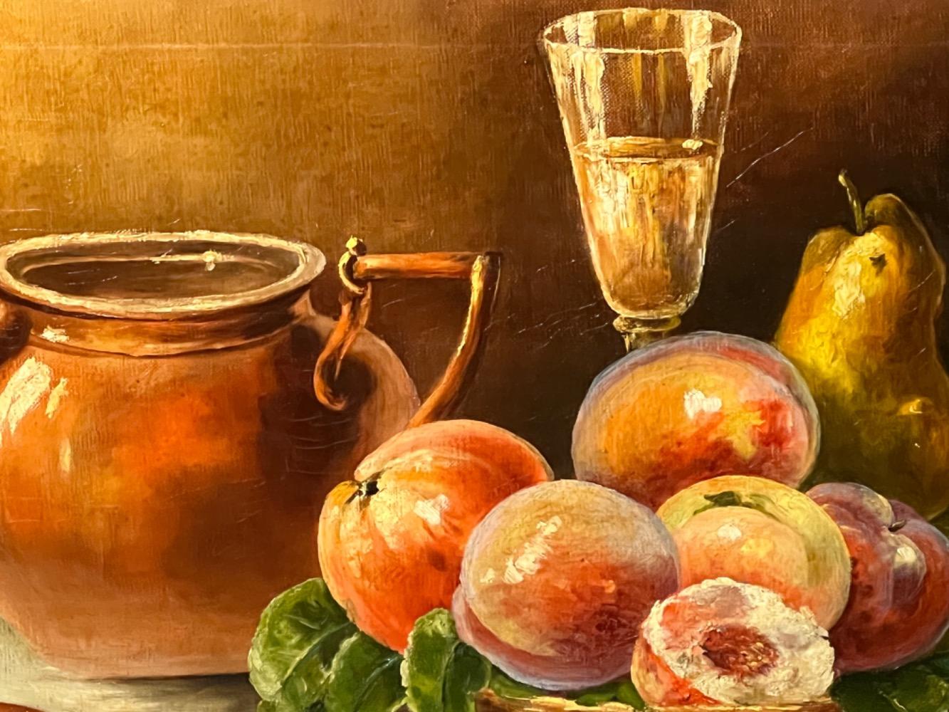 Stillife with fruit ( oil on canvas )