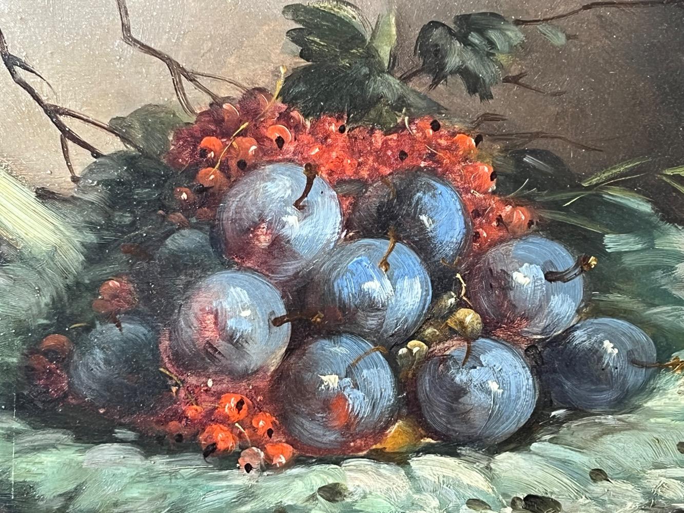 Stillife with fruit ( oil on panel )