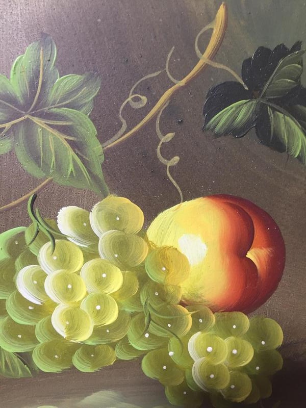 Stillife with fruit ( oil on panel )