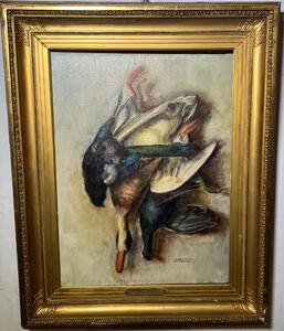 Stillife with game ( oil on canvas )