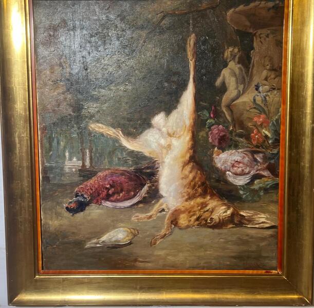 Stillife with game ( oil on canvas )