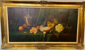 Stillife with game and fruit ( oil on canvas )