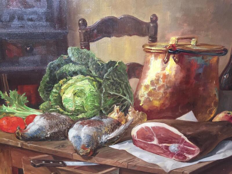 Stillife with game ( oil on canvas)