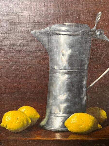 Stillife with lemons ( oil on canvas )