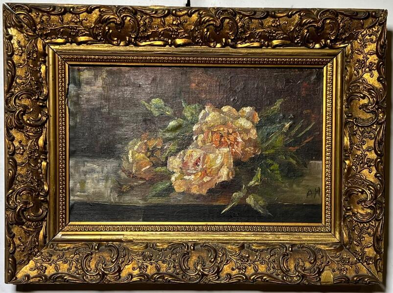 Stillife with roses ( oil on canvas)