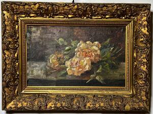 Stillife with roses ( oil on canvas)