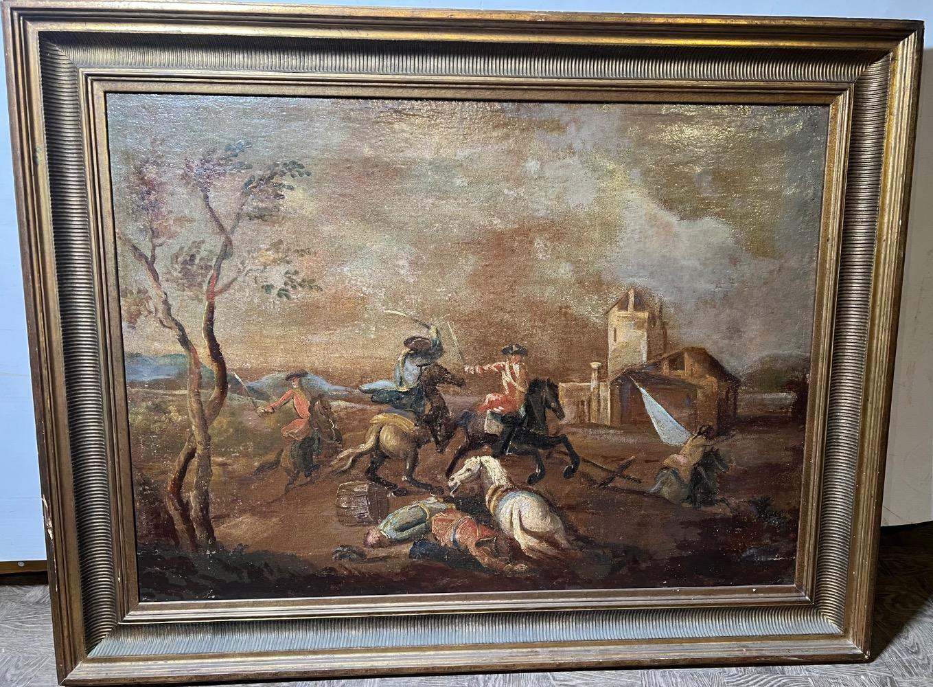 The battle ( oil on canvas )