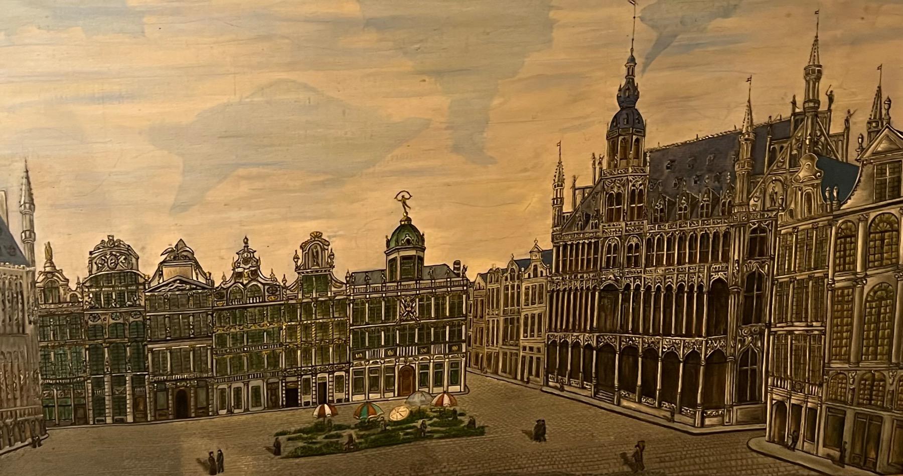 The big marketsquare of Brussels ( oil on canvas)