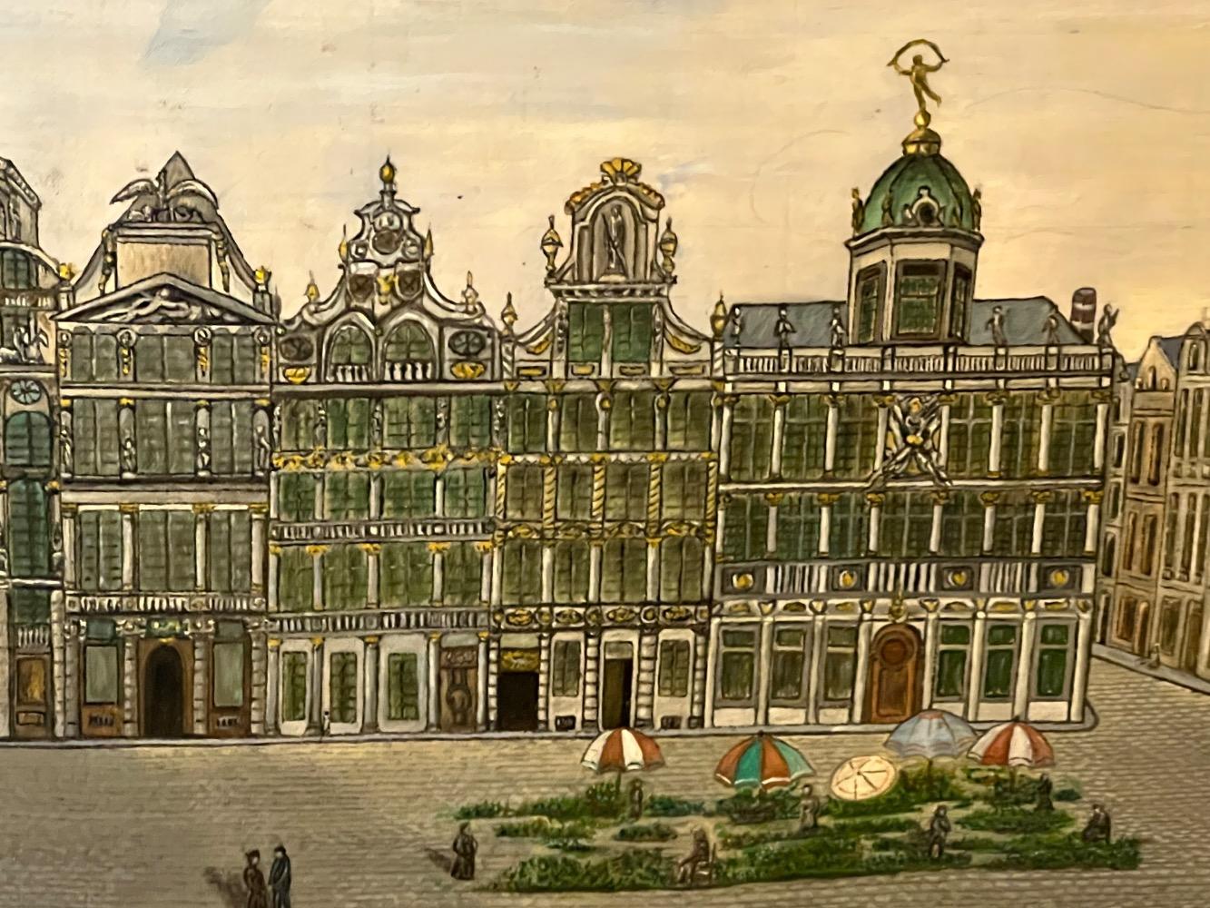 The big marketsquare of Brussels ( oil on canvas)