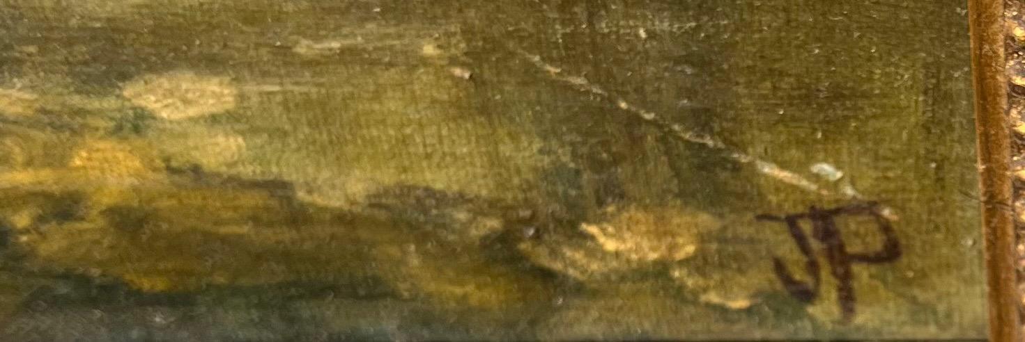 The bridge near the castle ( oil on canvas )